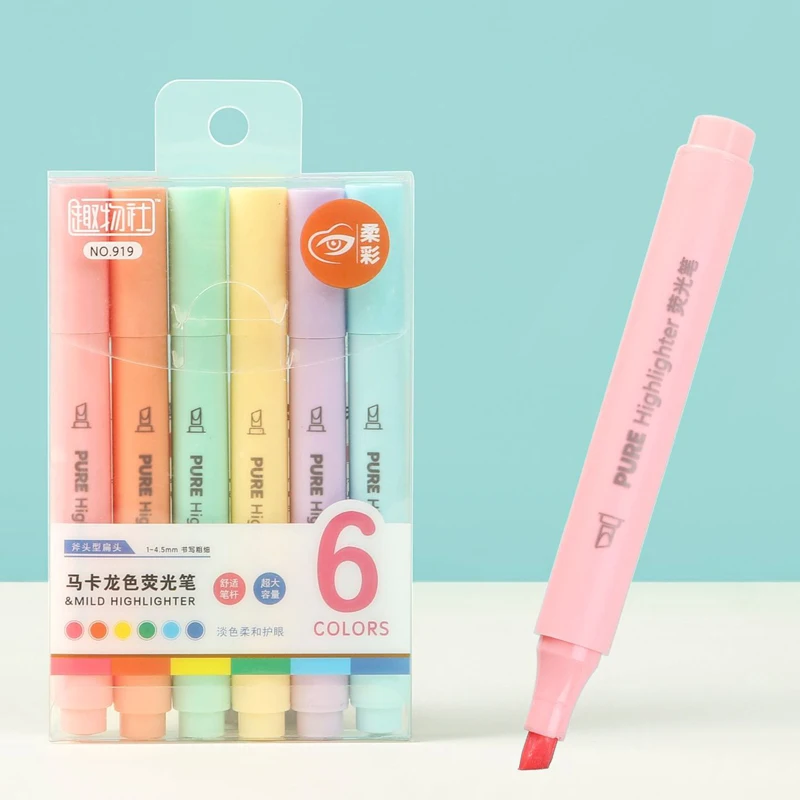 6-teiliges Set Pastellfarbene  – Pastel Highlighter Set Double Ended Bewertung und Preis