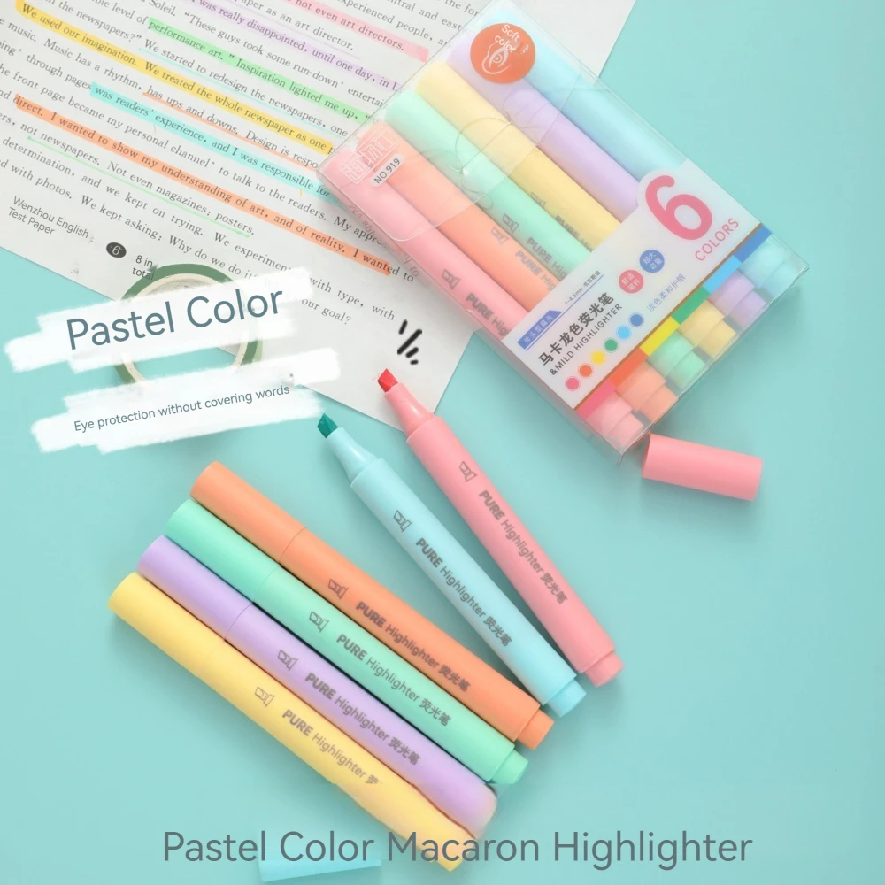 6-teiliges Set Pastellfarbene  – Pastel Highlighter Set Double Ended Bewertung und Preis