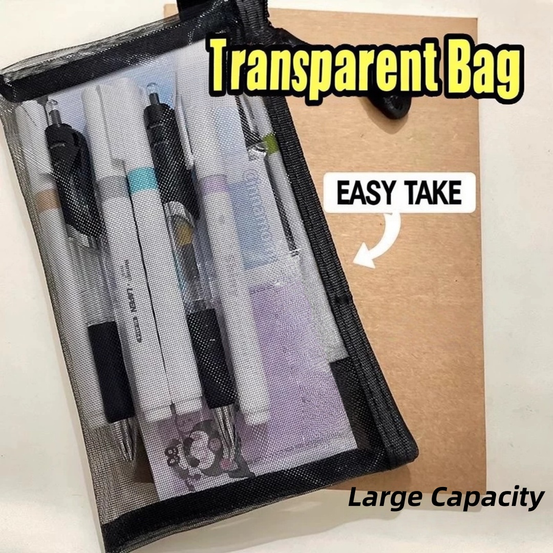 Nylon-Bleistift-Aufbewahrungst – Clear Mesh Pencil Pouch For Exam Bewertung und Preis